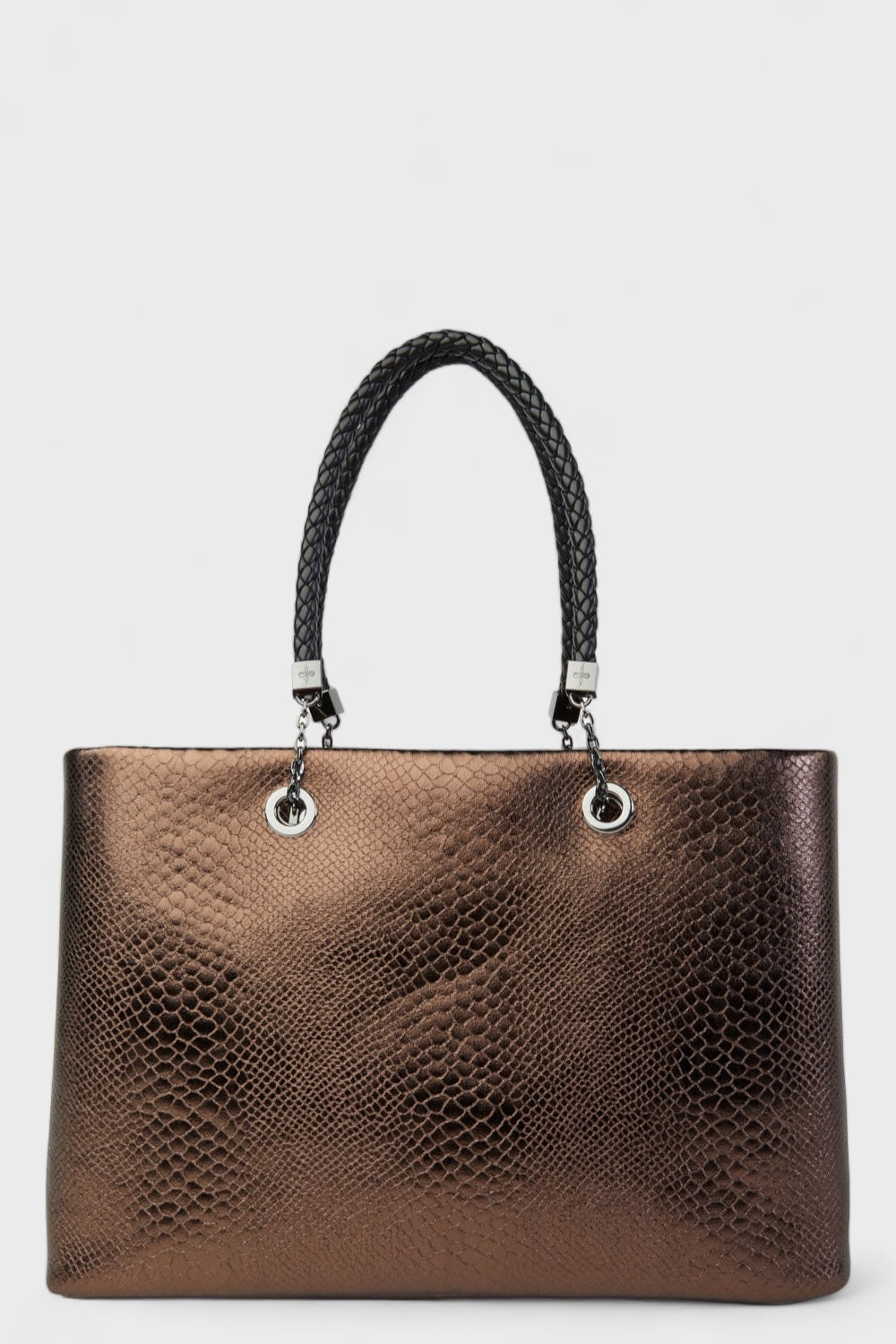 Abree Brown Croc Embossed  Interchangeable Tote Bag  by TailorYourChoiceS Italian Women's Fashion Bags