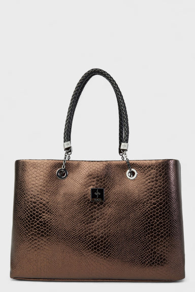 Abree Brown Croc Embossed  Interchangeable Tote Bag  by TailorYourChoiceS Italian Women's Fashion Bags