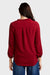 Adelina Deep Red Cowl Neck Ruffled Blouse by AnnaCristy Milano Italian Women's Fashion 