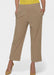 Andrea Pleated Cropped Tencel Pants by Marise Eco Couture Italian Women's Fashion- Front View