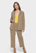 Andrea Pleated Cropped Tencel Pants Paired with Carmella Tan Tie-Front Blazer by Marise Eco Couture Italian Women's Fashion