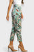 Anna High-Rise Floral Print Satin Trousers by AnnaCristy Milano Italian Women's Clothing