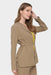 Carmella Tan Tie-Front Belted Blazer by Marise.Eco.Couture Italian Women's Fashion- Side View