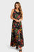 Cassi Floral Print Thigh Split Maxi Dress by Sara Sabella Italian Women's Fashion