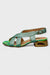 Celestia Green Leather Slingback Sandals by Danilo di Lea Italian Women's Shoes