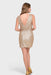 Chiara Rose Gold Sequin Mini Dress by Christine Bi, made in Italy