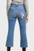 Daniella High Rise Cropped Button Detail Denim Jeans by AnnaCristy Milano Italian Women's Fashion