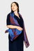 Gabriella Plus-Size Navy Blue Midi Dress Paired with Murano Silk Scarf