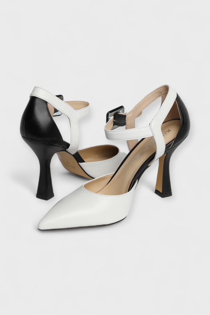 Black white pumps best sale