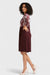 Jana Magenta Burgundy Jersey Dress by Annare Italian Women's Fashion 