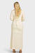 Mara Ivory Belted Bamboo Maxi Large Dress by Marise.Eco.Couture Italian Women's Fashion