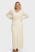 Mara Ivory Belted Bamboo Maxi Large Dress by Marise.Eco.Couture Italian Women's Fashion