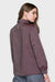 Mauve Open Mock Neck Blouse Top by Marise.Eco.Couture Italian Women's Clothing