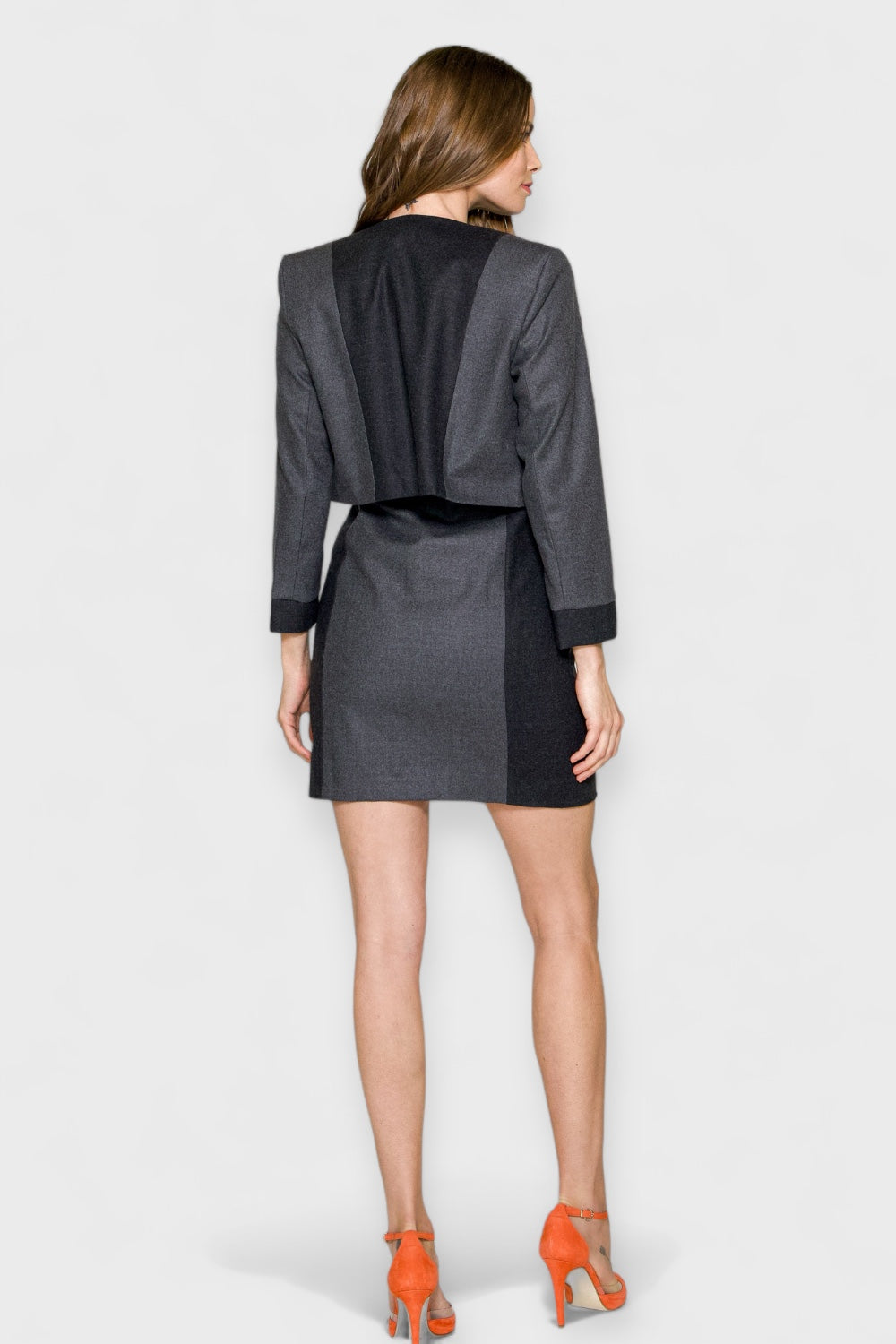 Gray Wool Dress & Jacket Set | Italian Clothing 42/ US 6 / Gray Gray Wool Dress & Jacket Set | Italian Clothing 42/ US 6 / Gray