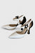 Marco Cinosi SHOES Gatsby Black & White Ankle Strap Pumps