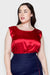Plus Size Ravenna Red Satin Scoop Neck Tank Blouse Top by Sara Sabella Italian Women's Clothing