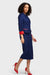 Ravenna Blue Jacket & Midi Skirt Suit Set by Sara Sabella Italian Women's Fashion