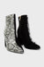 Ronan Snake Embossed Black Suede Ankle Boot  by AnnaCristy Milano Italian Women's Fashion Shoes