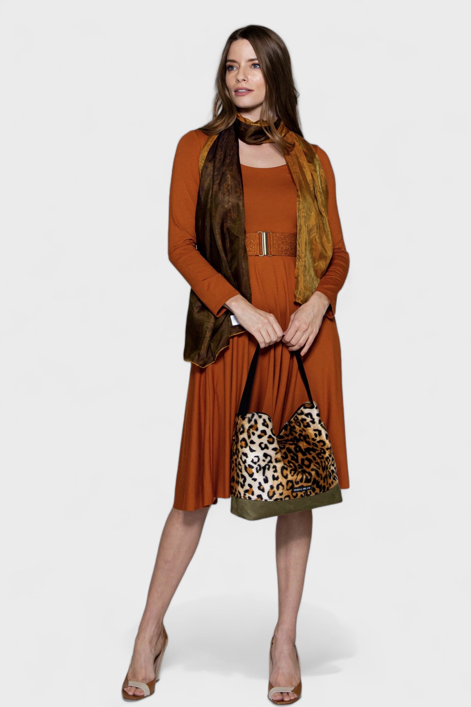 brown and orange dress Orange and Brown Dress