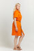 Oltretempo DRESSES Plus Size Carolina Orange Cotton Shirt Dress