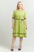 Oltretempo DRESSES Plus Size Angelia Green Ruffled Dress