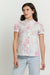 Marisé Eco . Couture TOPS Mia White Floral Print Puff Sleeve Shirt