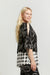 Oltretempo TOPS Ava Black & White Floral Print Split-Sleeve Blouse