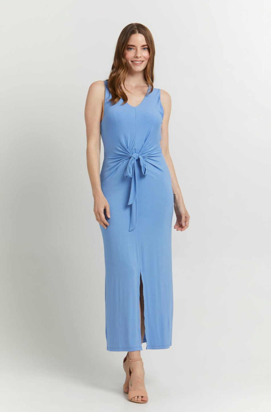 Marisé Eco . Couture DRESSES Isabella Blue Tie Waist Maxi Dress