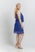 Sara Sabella 2-PIECE SET Carina Royal Blue Lace Back Halter Top & Skirt Two-Piece Set Large