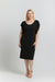 Sara Sabella DRESSES Cella Plus Size Black Ruffled Sleeves Jersey Dress