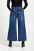 AnnaCristy Milano Angelina Fur Detail Wide-Leg Ankle Jeans Back Closeup- Made in Italy