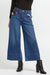 AnnaCristy Milano Angelina Fur Detail Wide-Leg Ankle Jeans Front 2- Made in Italy
