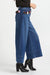 AnnaCristy Milano Angelina Fur Detail Wide-Leg Ankle Jeans Side- Made in Italy