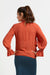 Sara Sabella Anna Orange Soft Ruffled Lightweight Blouse Back View- Made in Italy Women's Clothing