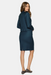 Sara Sabella Blue Marine Jacket Skirt Suit Set Back View- Made in Italy Women's Suit clothing