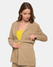 Marise Eco Couture Carmella Tan Tie-Front Belted Blazer