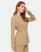 Marise Eco Couture Carmella Tan Tie-Front Belted Blazer