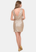 Christine Bi Chiara Rose Gold Sequin Mini Dress- Italian Women's clothing