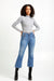 AnnaCristy Milano High Rise Cropped Cotton Jeans Front- Made in Italy