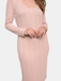 Christine Bi Isabel Cable-Knit Pink Sweater Dress- Italian Women's Clothing