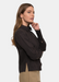 Marisé Eco . Couture  Luna Charcoal Grey Collared Button Up Long Sleeve Shirt- Italian Women Clothing