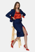 Sara Sabella 2-Piece Set Navy Blue Jacket & Midi Skirt Suit Set- Made in Italy Women's Suit Clothing