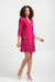 AnnaCristy Milano Sienna Fuchsia Mini Mod Dress Side 2- Made In Italy