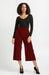 Marise Eco Couture Sistine Burgundy Corduroy Wide-Leg Pants Front- Made in Italy