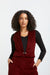 Marise Eco Couture Sistine Burgundy Corduroy Single Hook Cotton Vest Front 1- Made in Italy