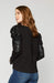 AnnaCristy Milano TOPS Renata Black Leather Puff Sleeve Top