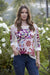 Annaré TOPS Cira Crochet Lace Tie Dye Floral Print Blouse
