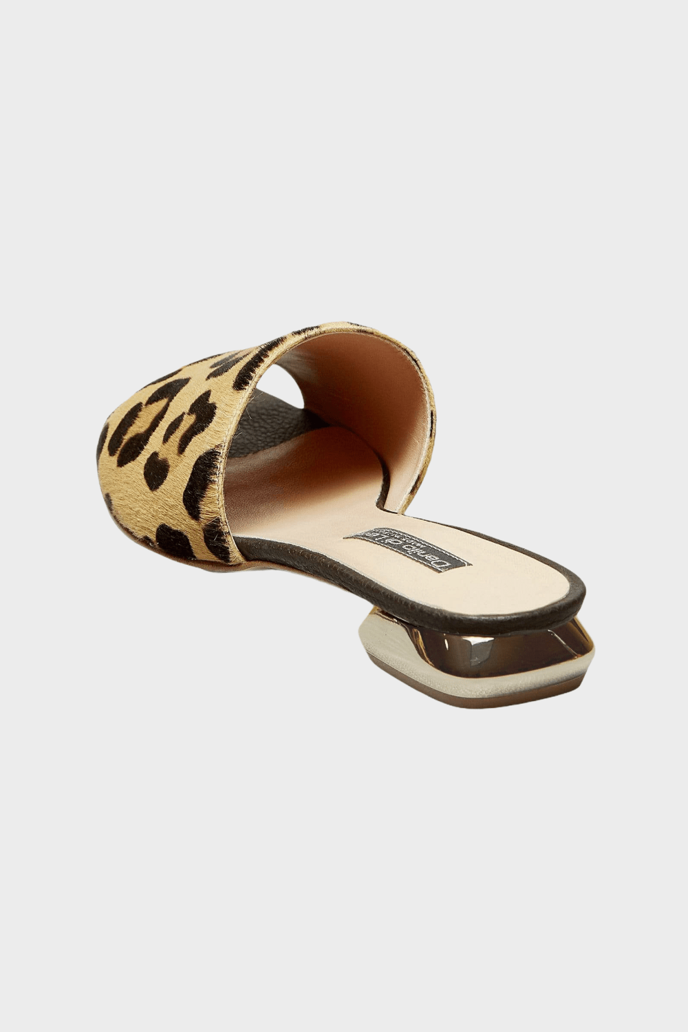 Danilo di Lea by Roselina SHOES Emily Leopard Print Leather Slide Sandal