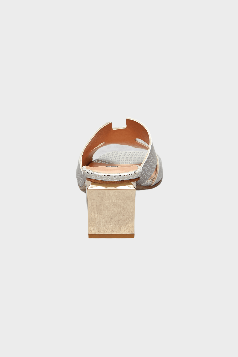 Danilo di Lea by Roselina SHOES Janice Silver Leather Mule Sandals