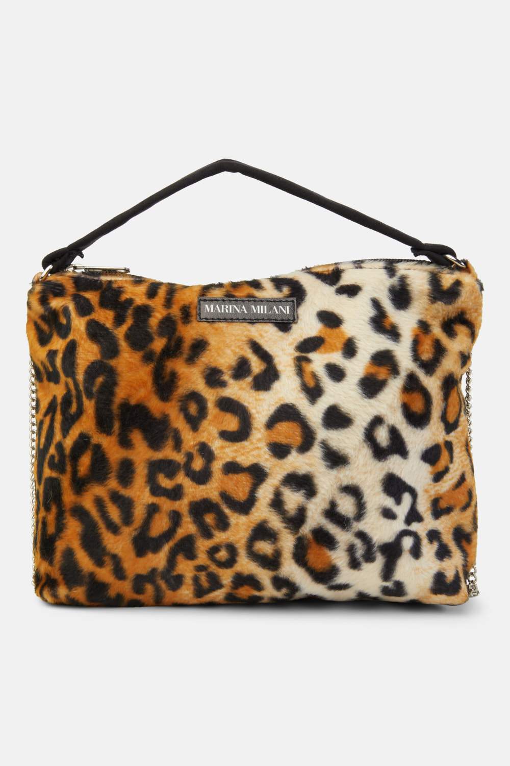 Marina Milani BAGS Sancia Eco Fur Leopard Print Shoulder Bag